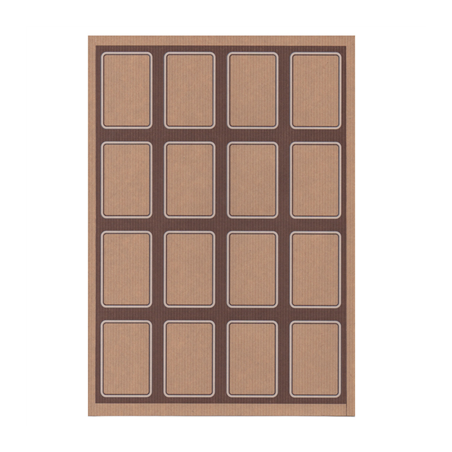 100 FEUILLES DIN A4 16 ÉTIQUETTES RECTANGULAIRES