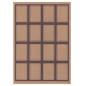 100 FEUILLES DIN A4 16 ÉTIQUETTES RECTANGULAIRES  4,5x6,5 CM KRAFT (1 UNITÉ)