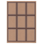 100 FEUILLES DIN A4 9 ÉTIQUETTES RECTANGULAIRES  6,3x9 CM KRAFT (1 UNITÉ)