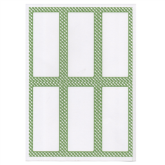 100 U. FEUILLES DIN A4 6 ÉTIQUETTES RECTANGULAIRES
