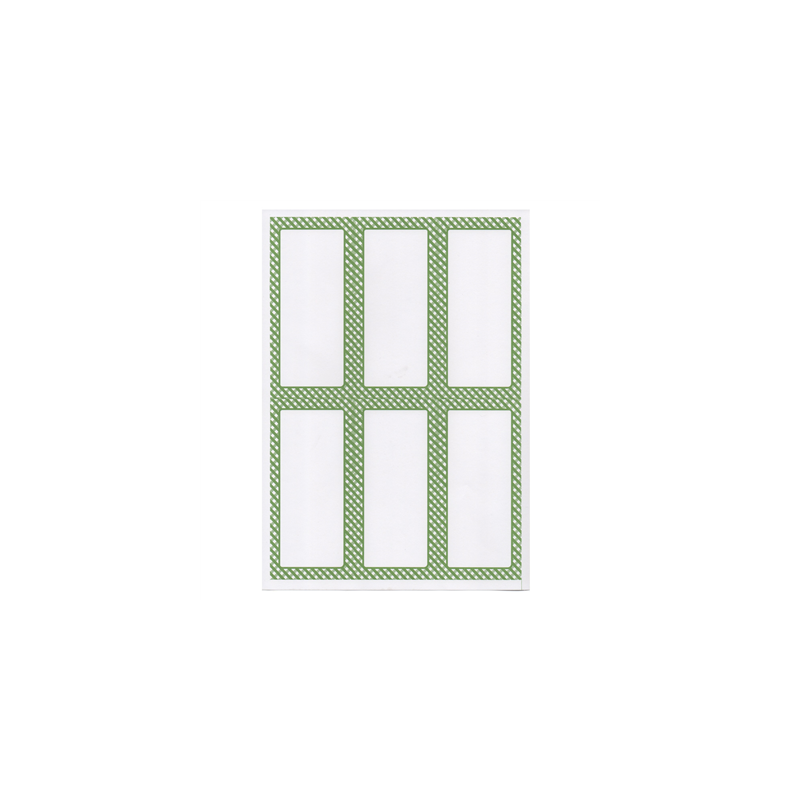 100 U. FEUILLES DIN A4 6 ÉTIQUETTES RECTANGULAIRES  6,2x13,5 CM BLANC PAPIER (1 UNITÉ)