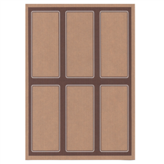 100 FEUILLES DIN A4 6 ÉTIQUETTES RECTANGULAIRES