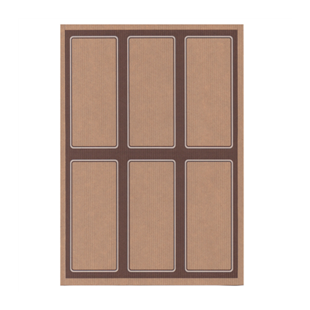 100 FEUILLES DIN A4 6 ÉTIQUETTES RECTANGULAIRES