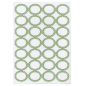 100 FEUILLES DIN A4 28 ÉTIQUETTES OVALES  4,5x3,6 CM BLANC PAPIER (1 UNITÉ)