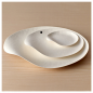 ASSIETTES MARU M 'BIONIC'  Ø 16,5x2,4 CM BLANC BAGASSE (200 UNITÉ)