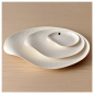 ASSIETTES MARU S 'BIONIC'  Ø 9x1,6 CM BLANC BAGASSE (400 UNITÉ)