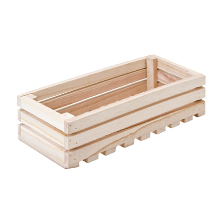 BOÎTE PRÉSENTATION BUFFET  21,6x10,2x6 CM NATUREL BOIS (1 UNITÉ)