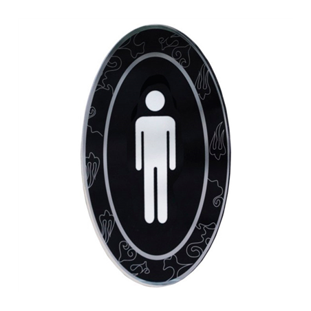 PLAQUE AUTO-ADHESIVE "MESSIEURS"