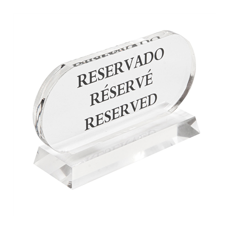 PLAQUE "RESERVADO-RÉSERVÉ-RESERVED"
