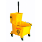 SEAU AVEC PRESSE 32 L 62x40,5x86 CM JAUNE HDPE (1 UNITÉ)