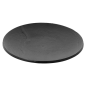 MINI ASSIETTES RÉUTILISABLES IMITATION ARDOISE  Ø12,8x1,3 CM NOIR PS (288 UNITÉ)