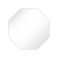 MIROIR OCTOGONAL  41x41x0,5 CM ACRYLIQUE (1 UNITÉ)