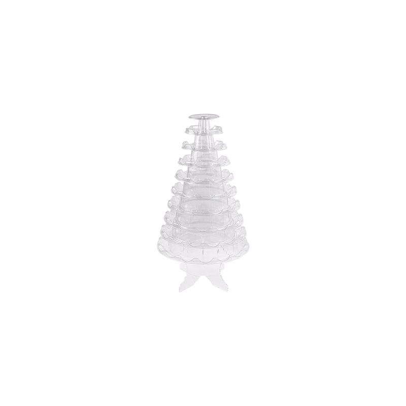 PYRAMIDE 92 MACARONS  Ø 33,8x47,5 CM TRANSPARENT PVC (1 UNITÉ)