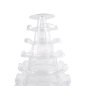 PYRAMIDE 92 MACARONS  Ø 33,8x47,5 CM TRANSPARENT PVC (1 UNITÉ)