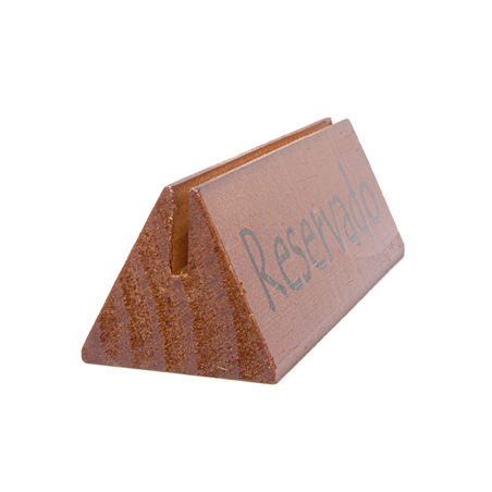 PLAQUES "RESERVADO/RESERVED"  15x4,4x4,4 CM BOIS (10 UNITÉ)