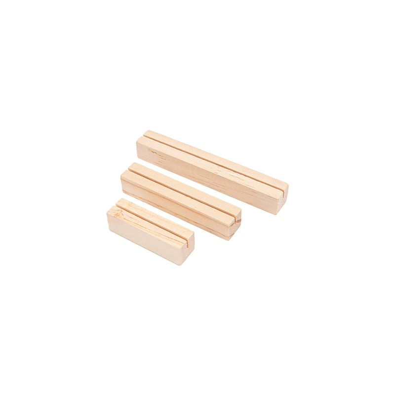 3 U. BASES POUR ARDOISES   NATUREL BOIS (10 UNITÉ)