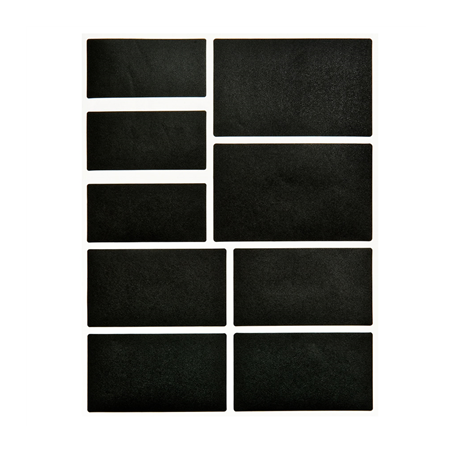 2 FEUILLES (18 U.) ÉTIQUETTES RECTANGULAIRES