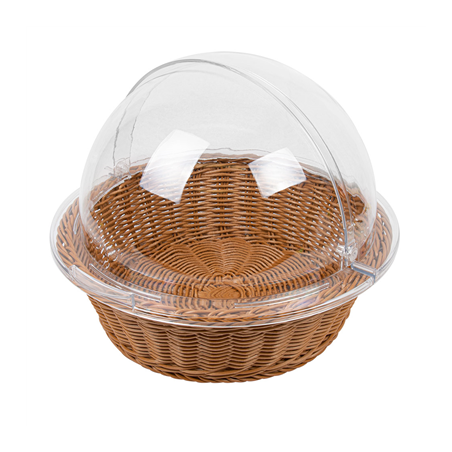 CORBEILLE SIMILAIRE OSIER AVEC COUPOLE