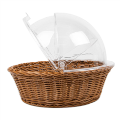 CORBEILLE SIMILAIRE OSIER AVEC COUPOLE
