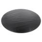 PLATEAUX RONDÉES IMITATION ARDOISE 'ASAMI WARE'  Ø 43x4 CM NOIR MÉLAMINE (3 UNITÉ)