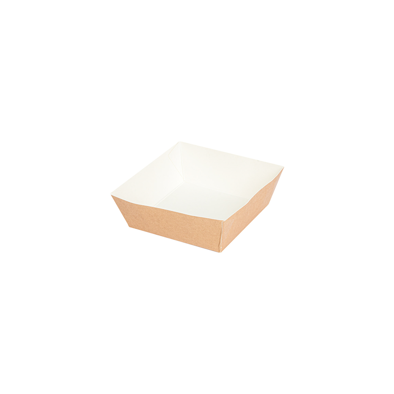 DELI-BARQUETTES  210 + 15 PE G/M2 7x7x3 CM MARRON CARTON (1000 UNITÉ)