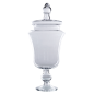POT DÉCORATION AVEC COUVERCLE  Ø 15,3/20x49 CM TRANSPARENT VERRE (1 UNITÉ)