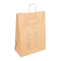 SACS SOS POUR BLANCHISSERIE  90 G/M2 32+16x43 CM NATUREL KRAFT (250 UNITÉ)