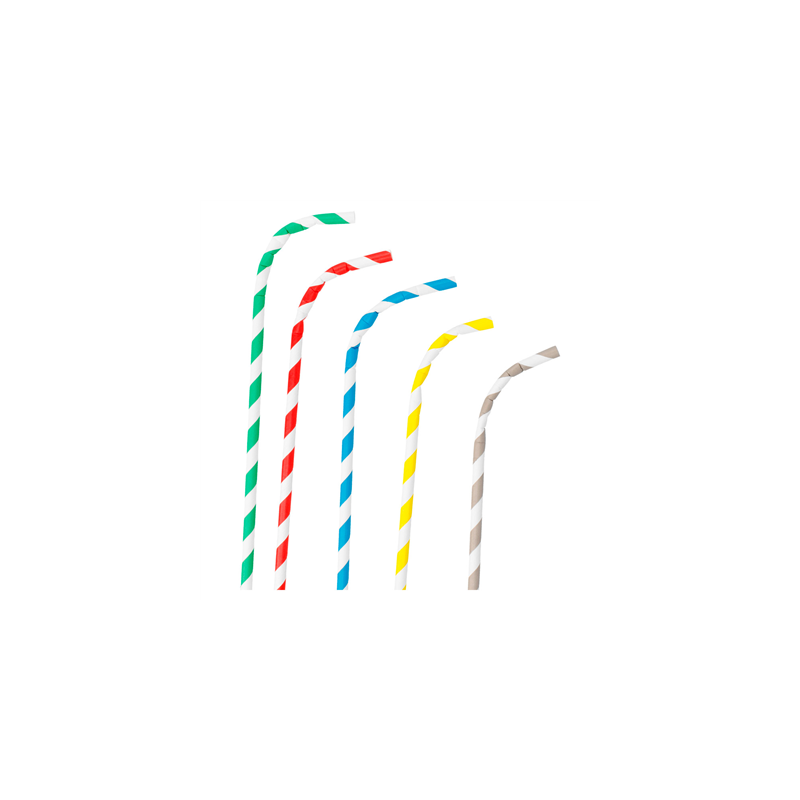 PAILLES FLEXIBLES À FRANGES 'PAPER'  Ø0,60x23 CM ASSORTI PAPIER (3000 UNITÉ)