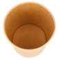 RÉCIPIENTS + COUVERCLES 480 ML - 16 oz 320 + 18 PE G/M2 Ø 9,8/7,5x10 CM NATUREL KRAFT (250 UNITÉ)