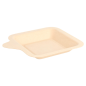 ASSIETTES CARRÉES 'BIONIC'  11x11x1,7 CM NATUREL BAGASSE (1000 UNITÉ)