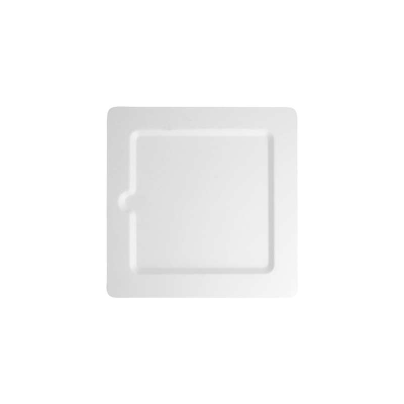 ASSIETTES CARRÉES 'BIONIC'  20x20x1 CM BLANC BAGASSE (200 UNITÉ)