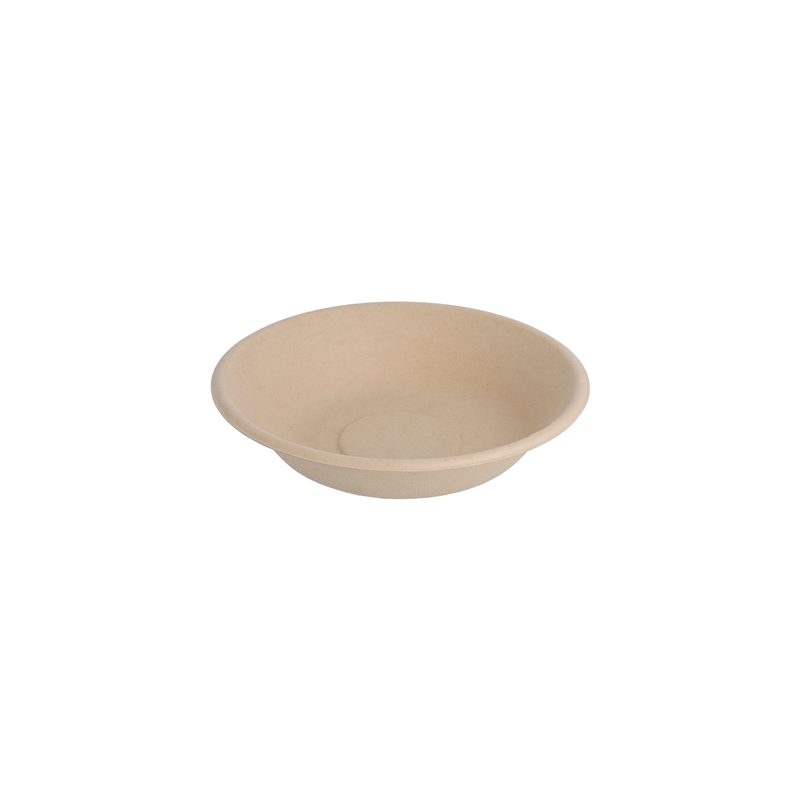 ASSIETTES CREUSES 'BIONIC' 460 ML Ø 16x3,6 CM NATUREL BAGASSE (1000 UNITÉ)