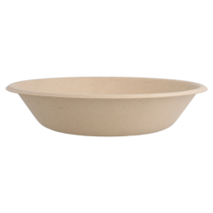 ASSIETTES CREUSES 'BIONIC' 460 ML Ø 16x3,6 CM NATUREL BAGASSE (1000 UNITÉ)