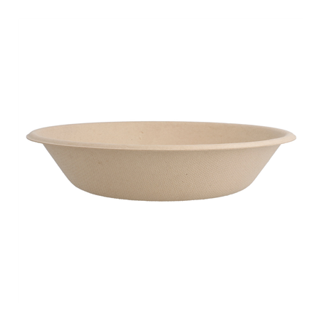 ASSIETTES CREUSES 'BIONIC' 460 ML Ø 16x3,6 CM NATUREL BAGASSE (1000 UNITÉ)