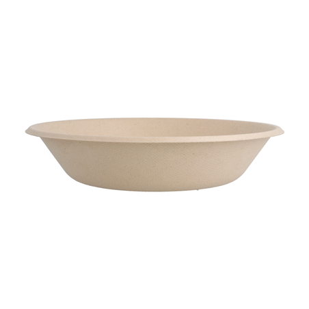 ASSIETTES CREUSES 'BIONIC' 680 ML Ø 19x4 CM NATUREL BAGASSE (1000 UNITÉ)