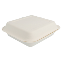 COQUILLES "M" 'BIONIC'  20x20x7,5 CM BLANC BAGASSE (250 UNITÉ)