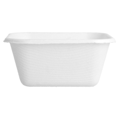 CONTENEURS 'BIONIC' 250 ML 9,5x9,5x4,3 CM BLANC BAGASSE (1000 UNITÉ)