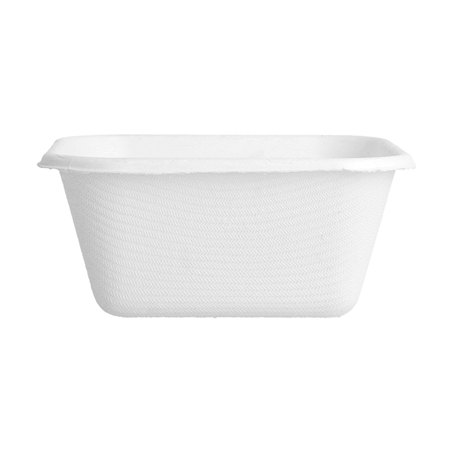 CONTENEURS 'BIONIC' 250 ML 9,5x9,5x4,3 CM BLANC BAGASSE (1000 UNITÉ)