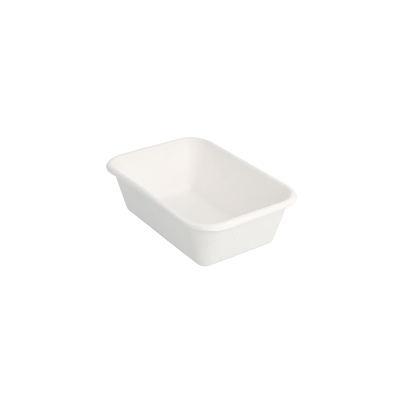 CONTENEURS 'BIONIC' 370 ML 13,5x9,6x4,2 CM BLANC BAGASSE (600 UNITÉ)