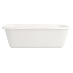 CONTENEURS 'BIONIC' 370 ML 13,5x9,6x4,2 CM BLANC BAGASSE (600 UNITÉ)