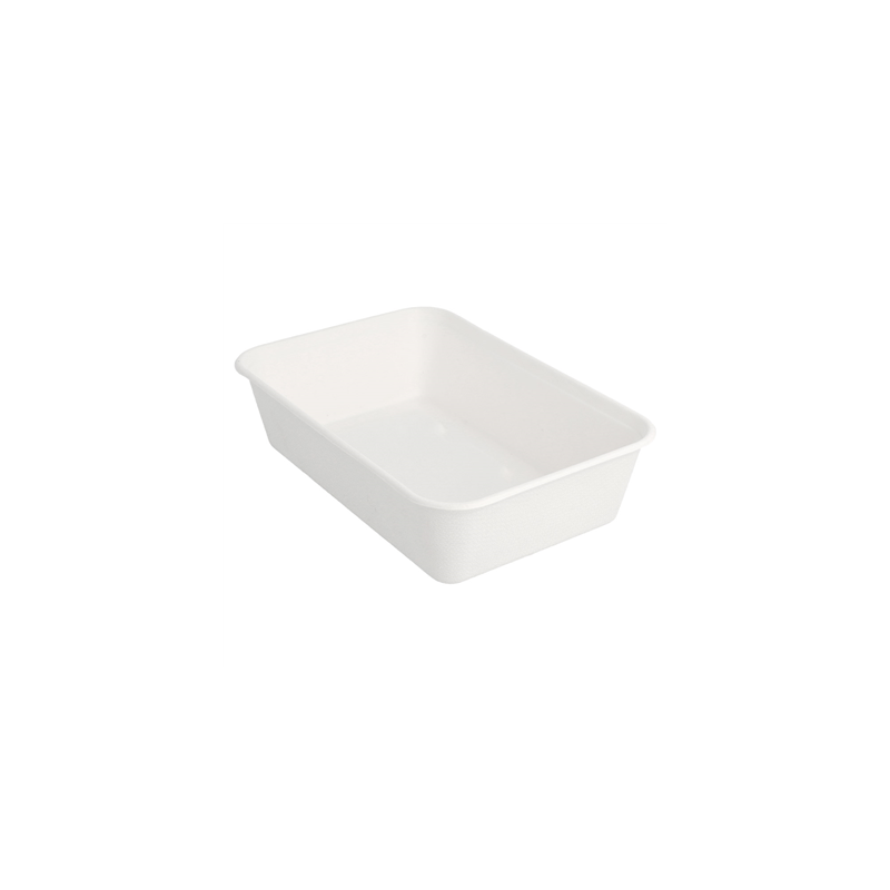 CONTENEURS 'BIONIC' 700 ML 17,5x12x4,5 CM BLANC BAGASSE (500 UNITÉ)