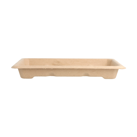 BOÎTES SUSHI 'BIONIC'  16,5x11,5x1,5 CM NATUREL BAGASSE (1000 UNITÉ)