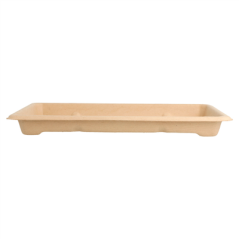 BOÎTES SUSHI 'BIONIC'  21,3x13,3x1,5 CM NATUREL BAGASSE (800 UNITÉ)