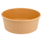 POTS SALADIERS 1300 ML - 43,3 oz 320 + 18 PE G/M2 Ø 18,4/16x6,6 CM NATUREL KRAFT (300 UNITÉ)