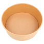 POTS SALADIERS 1300 ML - 43,3 oz 320 + 18 PE G/M2 Ø 18,4/16x6,6 CM NATUREL KRAFT (300 UNITÉ)