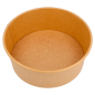 POTS SALADIERS 750 ML - 25 oz 300 + 18 PE G/M2 Ø 15/12,8x6 CM NATUREL KRAFT (300 UNITÉ)