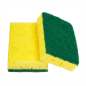 ÉPONGES AVEC FIBRE ABRASIVE SUPER 96  11x7x2,5 CM VERT FIBRE (12 UNITÉ)