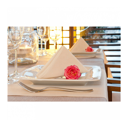 SERVIETTES 2 FACES 'LIKE LINEN' 70 G/M2 40x40 CM CREME SPUNLACE (600 UNITÉ)