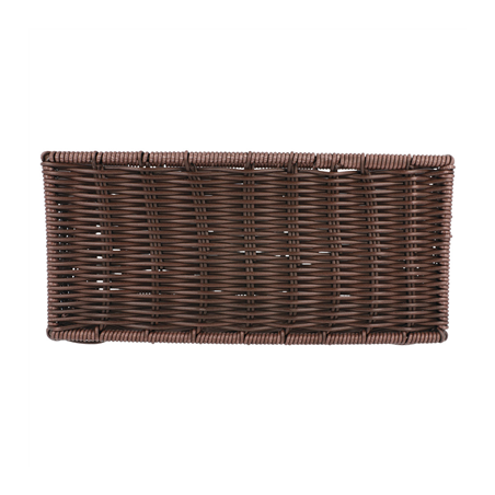 CORBEILLE SIMILAIRE-OSIER 25x16x11,5 CM MARRON PP (1 UNITÉ)
