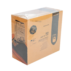 SACS COUVERTS + SERVIETTE AIRLAID NOIR 33x40 CM